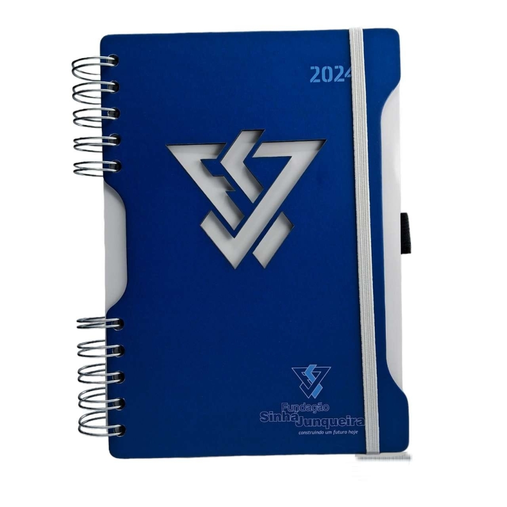 AGENDA DIÁRIA COM CAPA VAZADA E RECORTE