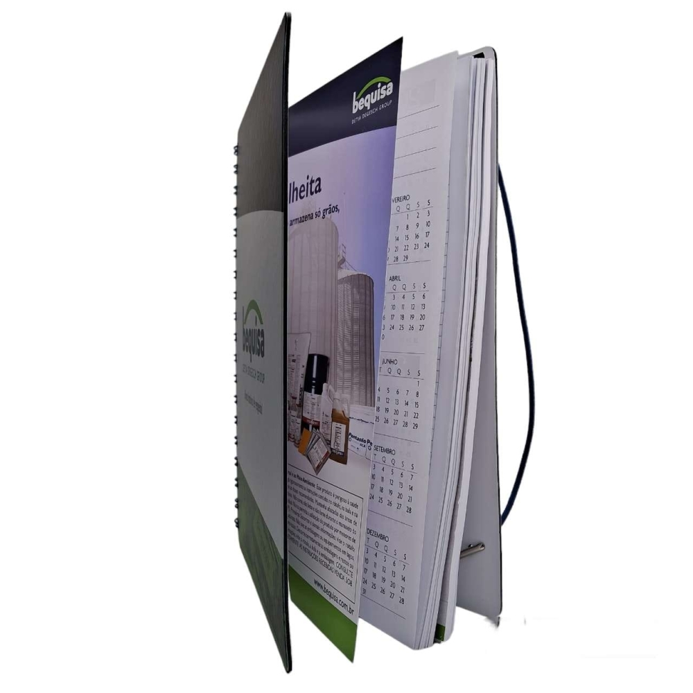 AGENDA DIÁRIA EM ACRÍLICO TRANSPARENTE
