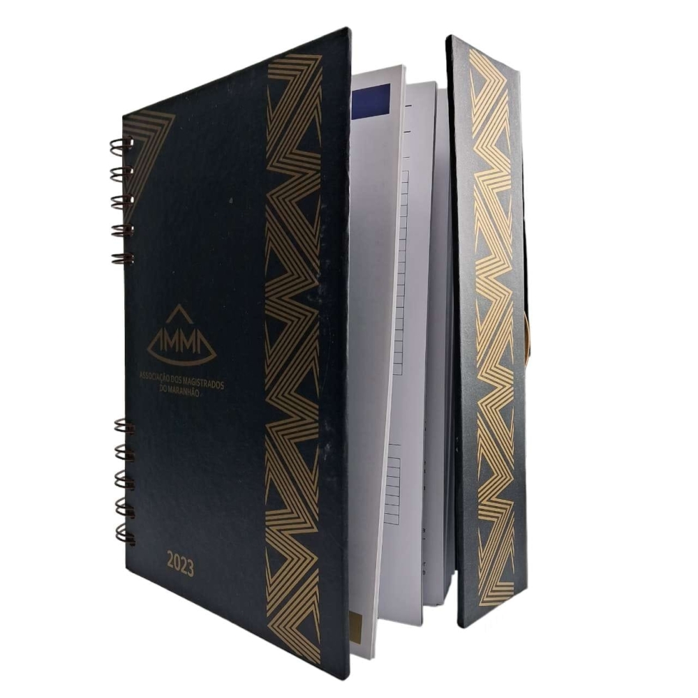 AGENDA DIÁRIA EM PAPEL CARTÃO COM ABA